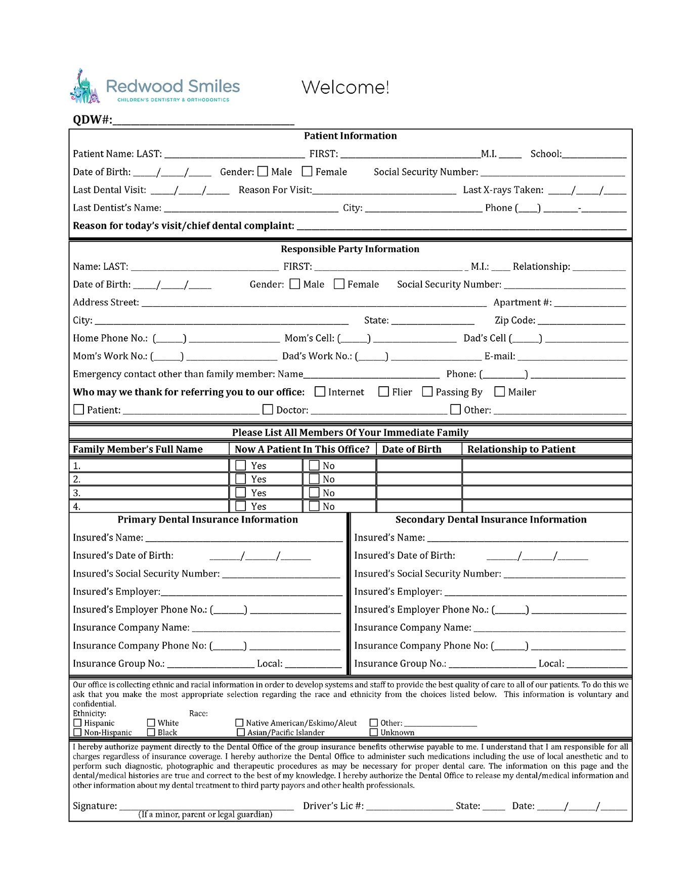Form Health History Image